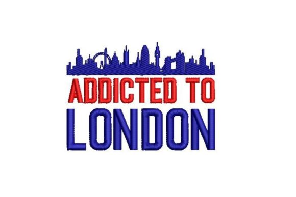 A Closer Look at the 'Addicted to London' Embroidery Design