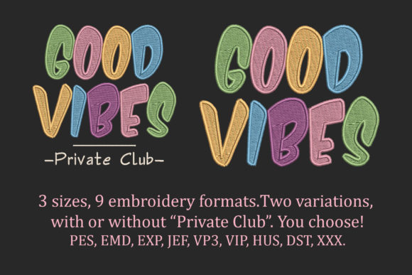A Professional Review of the Good Vibes Colorful Fancy Text Design