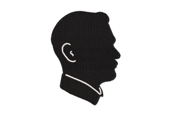 A Timeless Gift: The Vintage Male Head Silhouette Embroidery Design