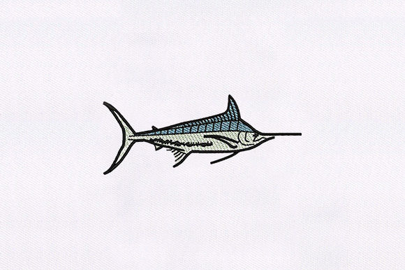 An Embroidery Seller's Look at the Blue Marlin Fish Design