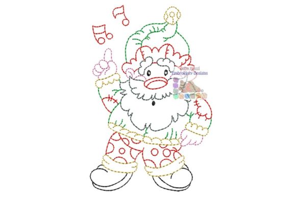 Embroidery Designer Review: Musical Santa Character