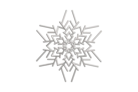 Geometric Snowflake: A Modern Winter Motif for Embroidery Projects