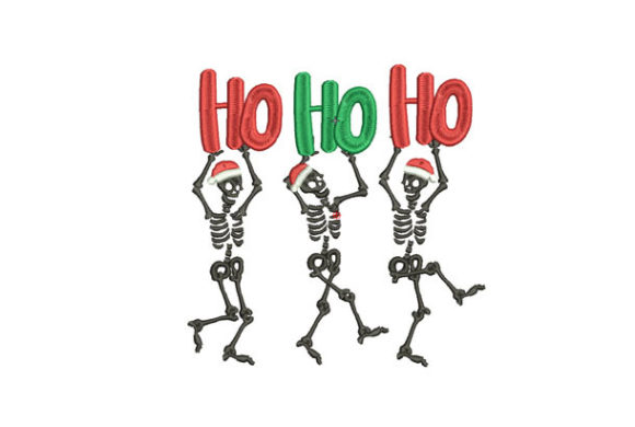 Ho Ho Ho Skeletons: A Holiday Embroidery Review