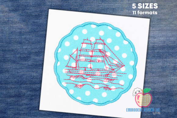Sailbot in Circle Frame Applique: A Seasonal Design Review