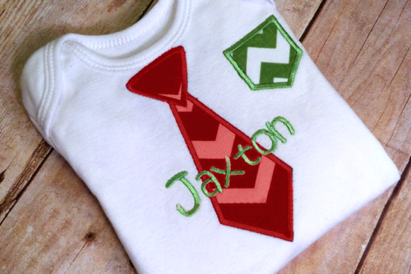 Tie and Pocket Applique for Personalized Embroidered Gifts